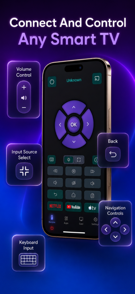 TV Remote App Interface